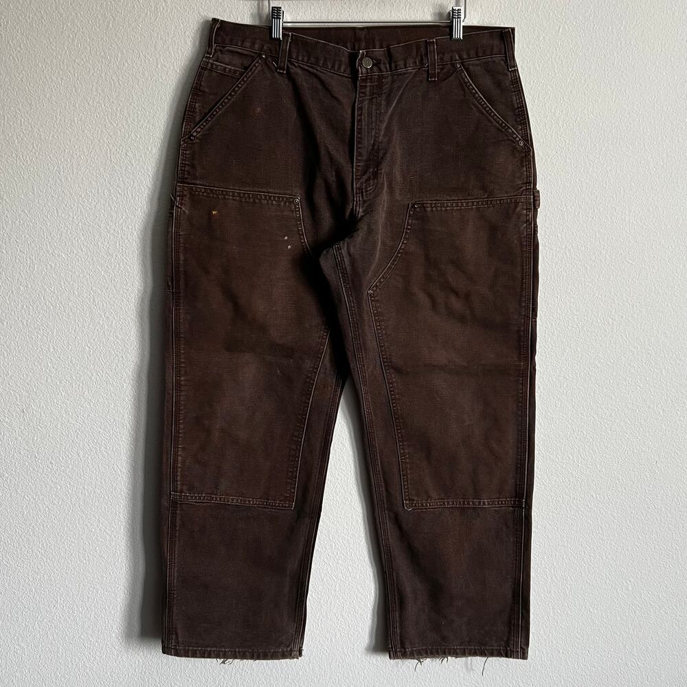 Carhartt B136 DKB faded brown double knee work wear carpenter pants